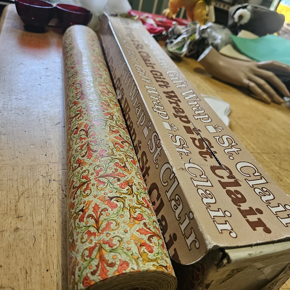 Vintage St. Clair Gift Wrap featuring a Traditional Florentine Renaissance Motif